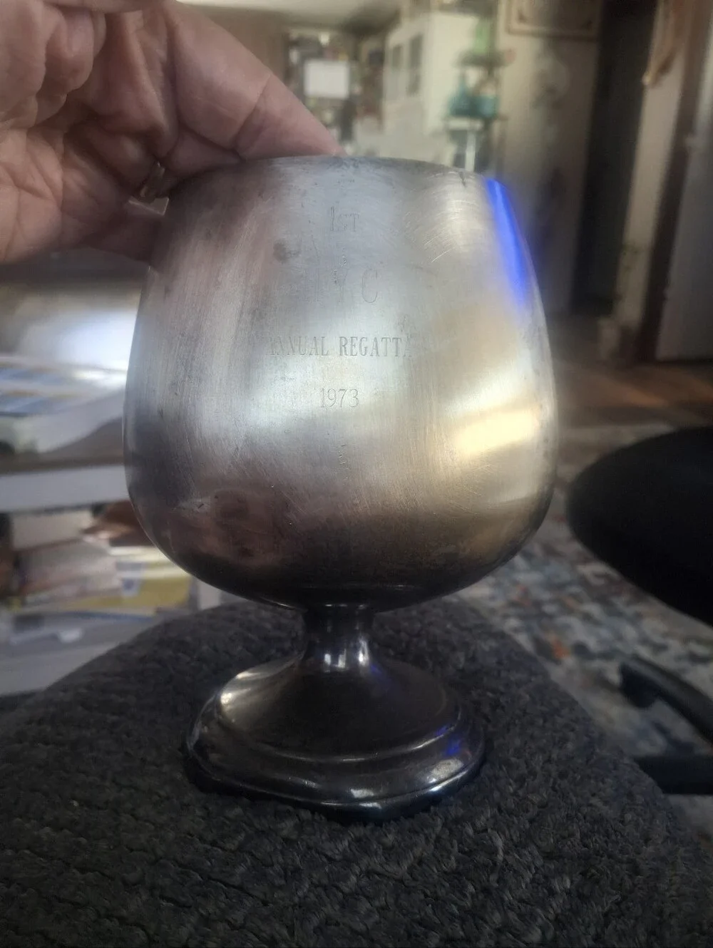 Vintage Silver-Tone Goblet - Silver